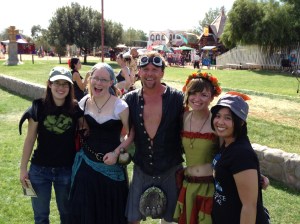 Me and my friends with sweaty Adrian from Tartanic (pst, he's not wearing pants!)